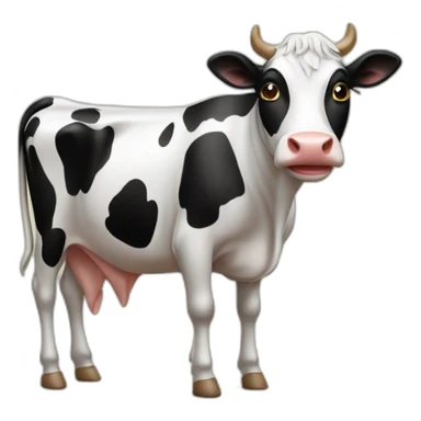 Vache sur oiseau sticker