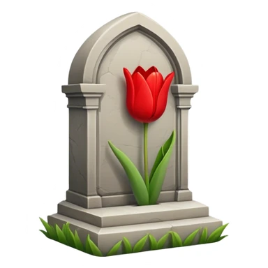 tomb with tulip sticker