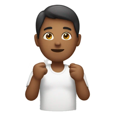 person with hands on chest sticker