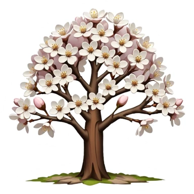 White cherry blossom tree sticker