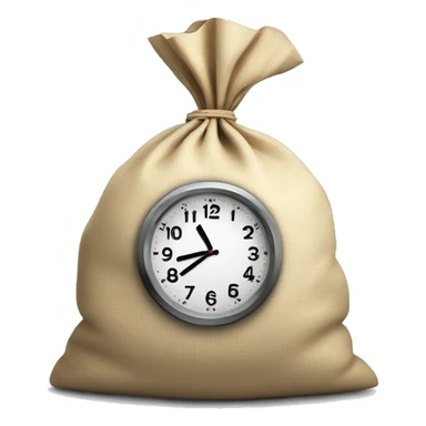 Money bag clock sticker
