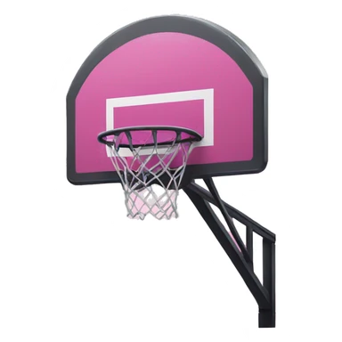 a pink basketball hoop sticker