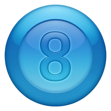 number 8 in blight blue to ocean blue gradient sticker