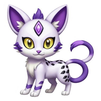 Meloetta-Gatomon-Liepard-Pokémon-Digimon-Fakémon-fusion-hybrid-creature sticker