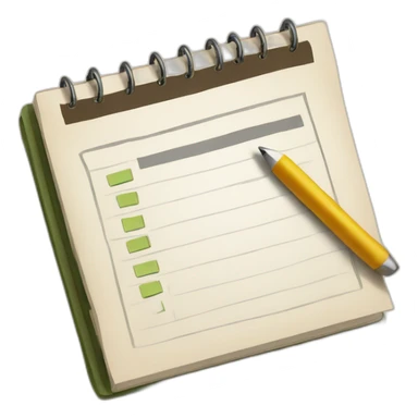 checkbox with a note book sticker
