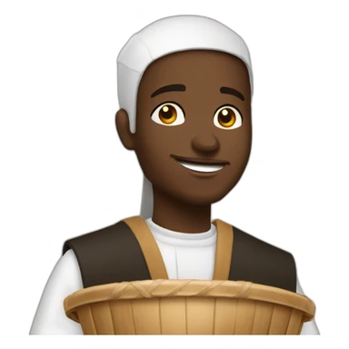 Sacerdote sotana negra jugando basket  sticker