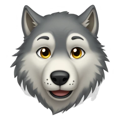 Sad wolf cry sticker