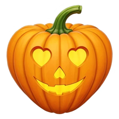 Pumpkin heart sticker