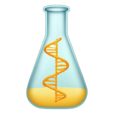 DNA in an Erlenmeyer flask sticker