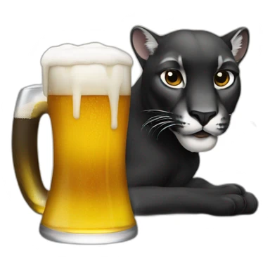 Black Puma with beer sticker