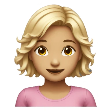 Short girl with cute smile  sticker