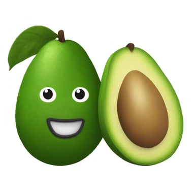 aguacate con león  sticker