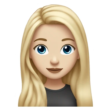 White girl, long blonde hair with blue eyes and  light brown skin girl, black hair  sticker