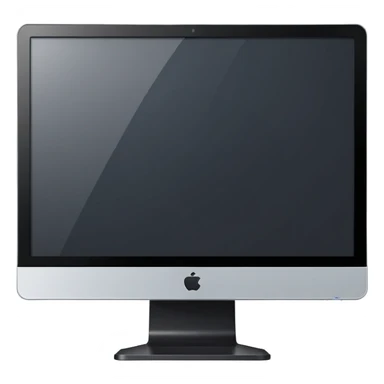 A flat-style illustration of a computer monitor . The monitor is sleek and modern, rendered in minimal detail. front view sticker