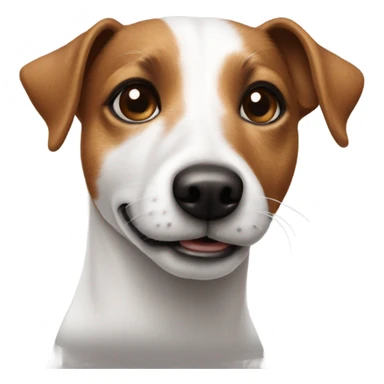 Jack russel white with a small Brown stain in the face sticker