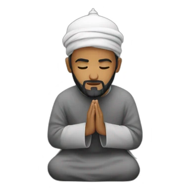 Imam Muslim praying sticker