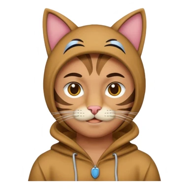 A man wearing cat clothes  sticker