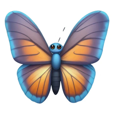 butterfly with muscles for wings sticker
