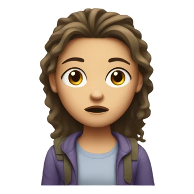Confused girl sticker