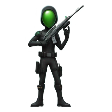 Martian hitman aiming rifle sticker