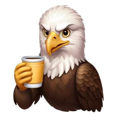 A Eagles with a cup sticker