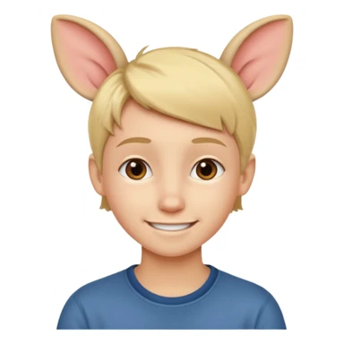 short blond haired teenager with big ears sticker