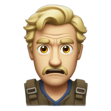 Angry British man sticker