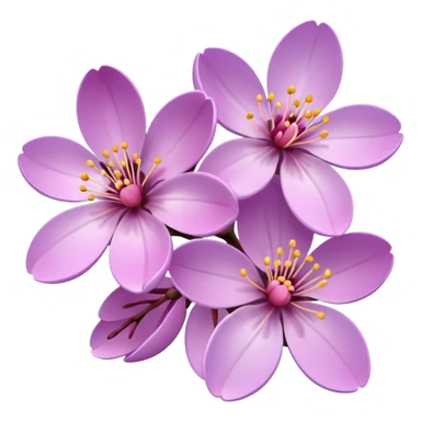 purple emoji - cherry blossoms sticker