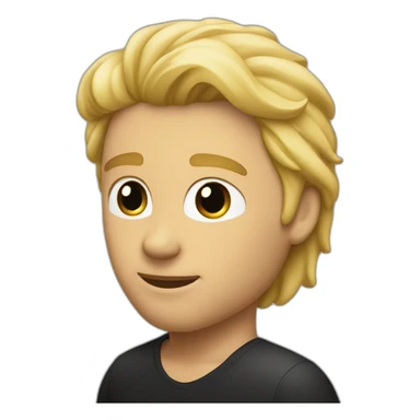 Homme noir avec une teinture blond et une boucle d’oreille sticker