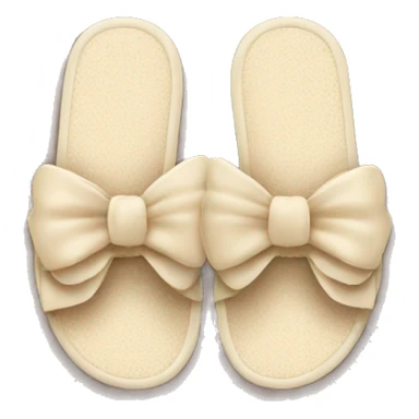 beige beach slipper with bows sticker