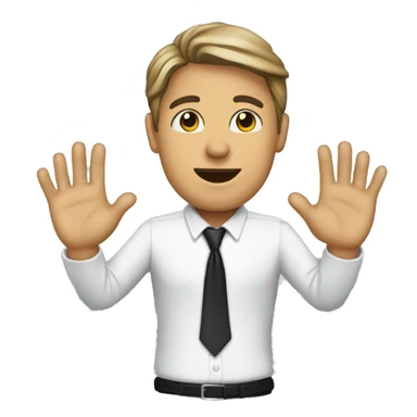 business hands shakig sticker