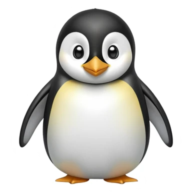 cinematic-cute-emperor-penguin-portrait-emoji,-head-tilted-playfully-and-inquisitively,-with-glossy,-pristine-plumage,-sparkling-eyes-filled-with-curiosity,-simplified-yet-irresistibly-adorable-features, black, large black eyes face, zoomed in sticker