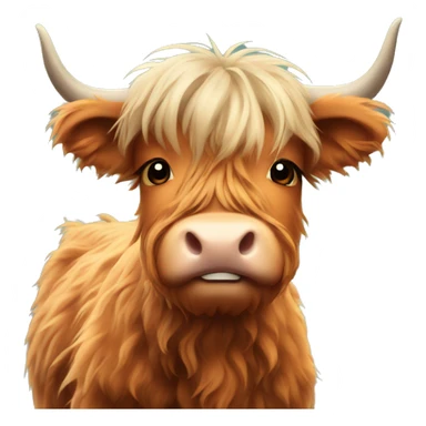 A cute highland cow sticker