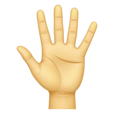 hand needs not be deformed.  NORMAL yellow hand holding up 4 fingers with thumb crossed on palm try again sticker