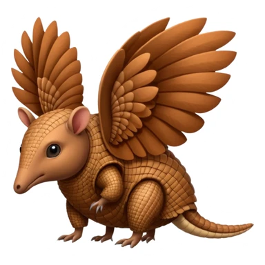 winged armadillo sticker