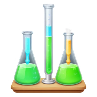 hi-lighters uv light glowing formula in beaker/ test tube and baking soda in lab sticker
