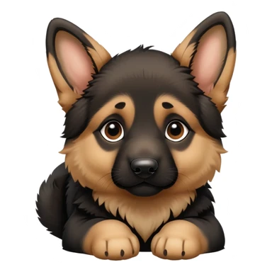 German shepherd puppy sticker