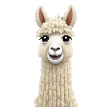 cute knitted llama sticker
