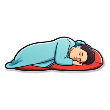 Sleeping and drooling sticker