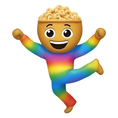 Rainbow cereal dancing  sticker