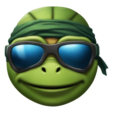 Ninja turtle with sunglasses  sticker