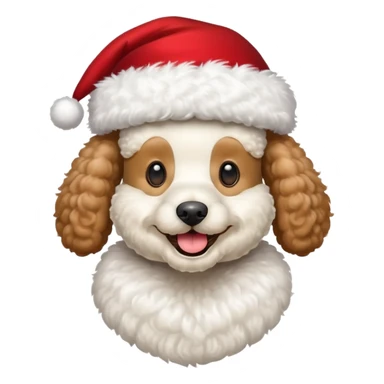 poodle santa sticker