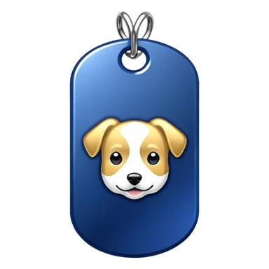 navy blue sparkly paw dog tag sticker
