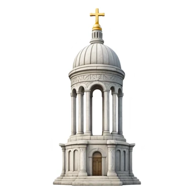 white Ukrainian monument on the main square sticker