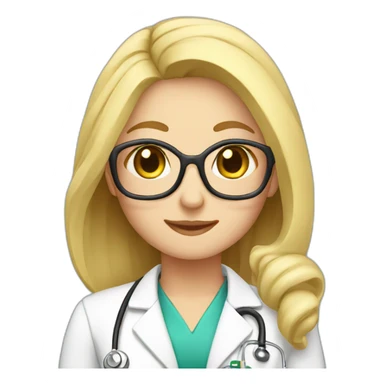 Veterinarian blonde sticker