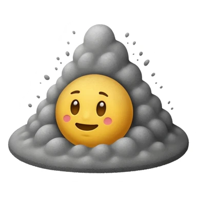 dust emoji, simple and clear sticker