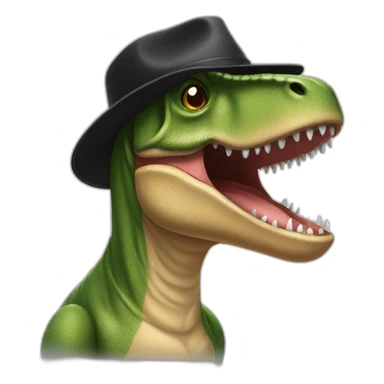 trex with black cap sticker
