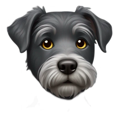 black gray terrier lab scruffy sticker
