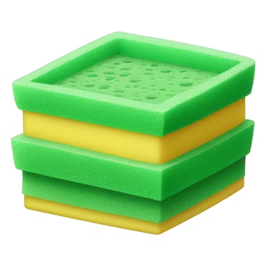 green squared thin dish sponge sticker