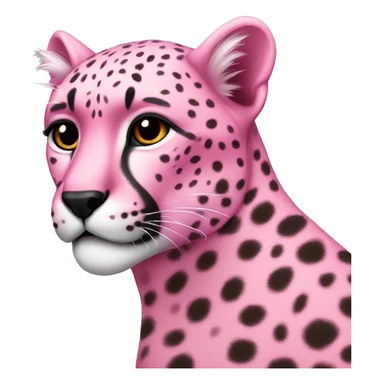 pink cheetah  sticker